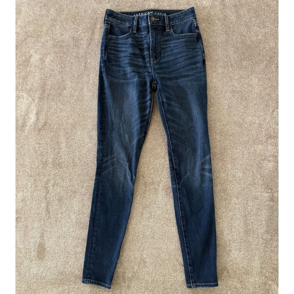 American Eagle Super High Rise Jegging Blue Jeans Size 2